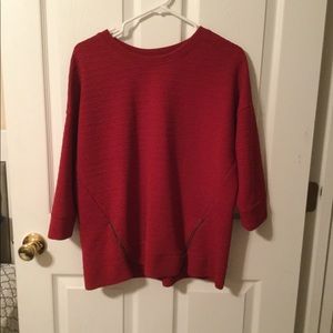 A.n.a. Red pull over with zipper Accent